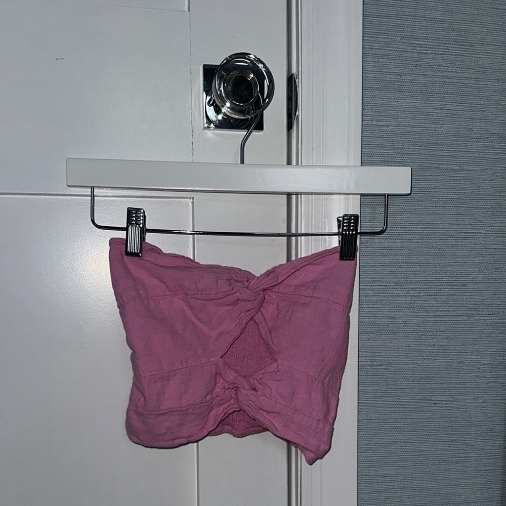 High Waist Pink Shorts with Gathered Detail